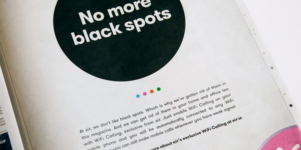 no more black spots Print advert