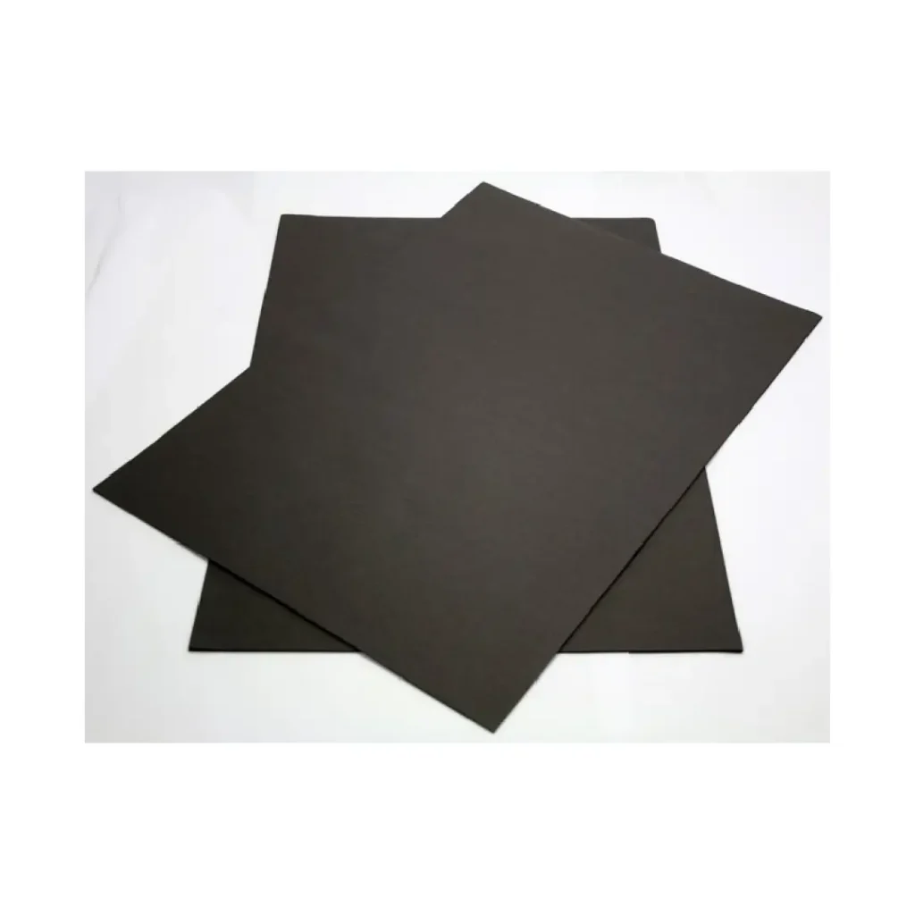 Thick, matte black album paper used for photo mounting and scrapbooking.