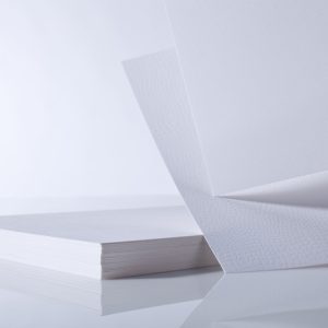 A smooth, creamy Haddonia Ivory Board sheet used for high-end business cards.