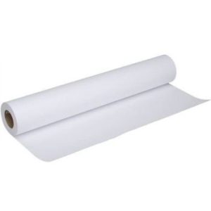 A large format roll of white plotter paper ready for architectural printing.