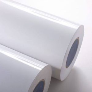 Cast Gloss Matte self-adhesive paper highlighting a premium smooth matte face finish with high opacity.