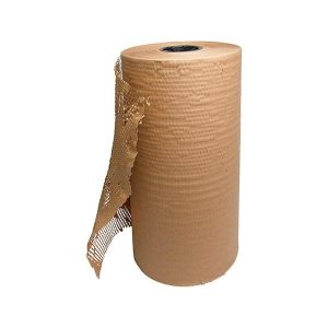 Geami Paper Ranpak expanded honeycomb protective kraft packaging mesh interleaved with soft tissue paper.