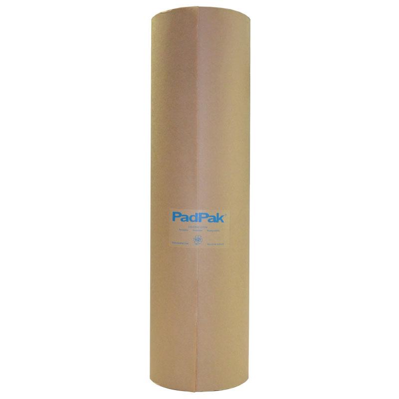 PadPak Paper multi-ply shock-absorbing protective paper pads crimped for heavy freight cushioning.