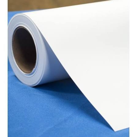 Semi-Gloss Paper self-adhesive labeling stock showcasing a smooth, mid-gloss white printing surface.